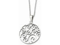 Chisel Stainless Steel Polished Fancy Swirl Pendant Necklace