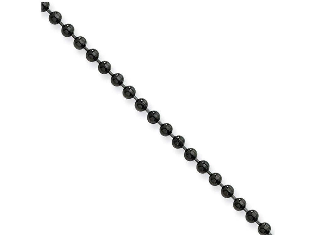 Chisel Stainless Steel 2.0mm Black-plated 30in Ball Chain Necklace