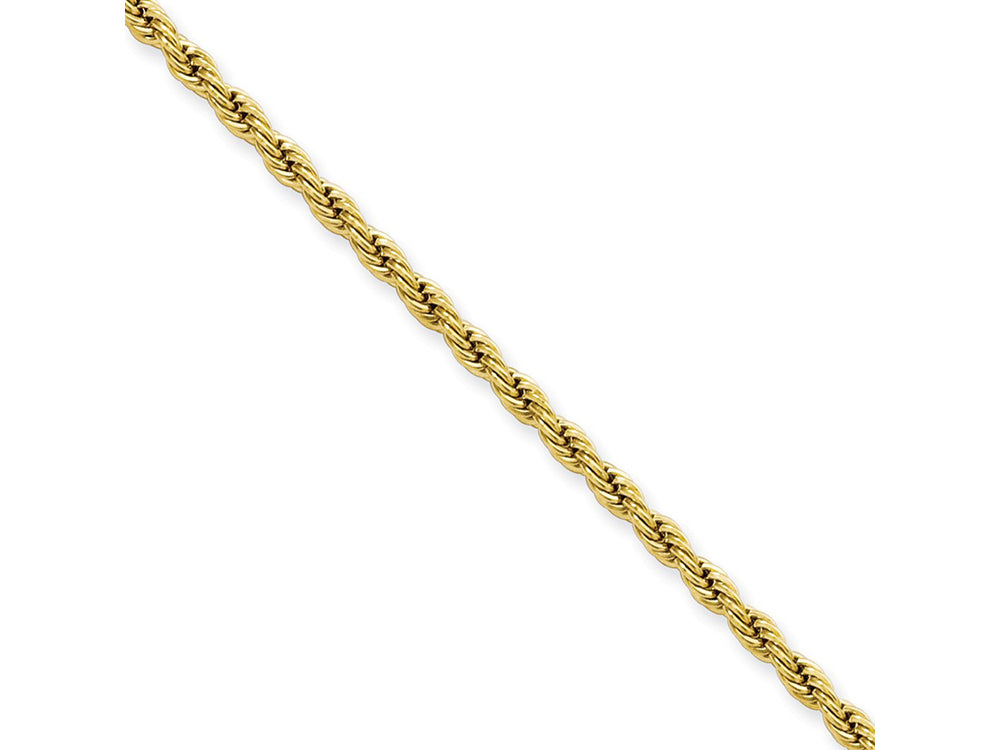 Chisel Stainless Steel Ip Yellow-plated 2.3mm 30in Rope Chain Necklace