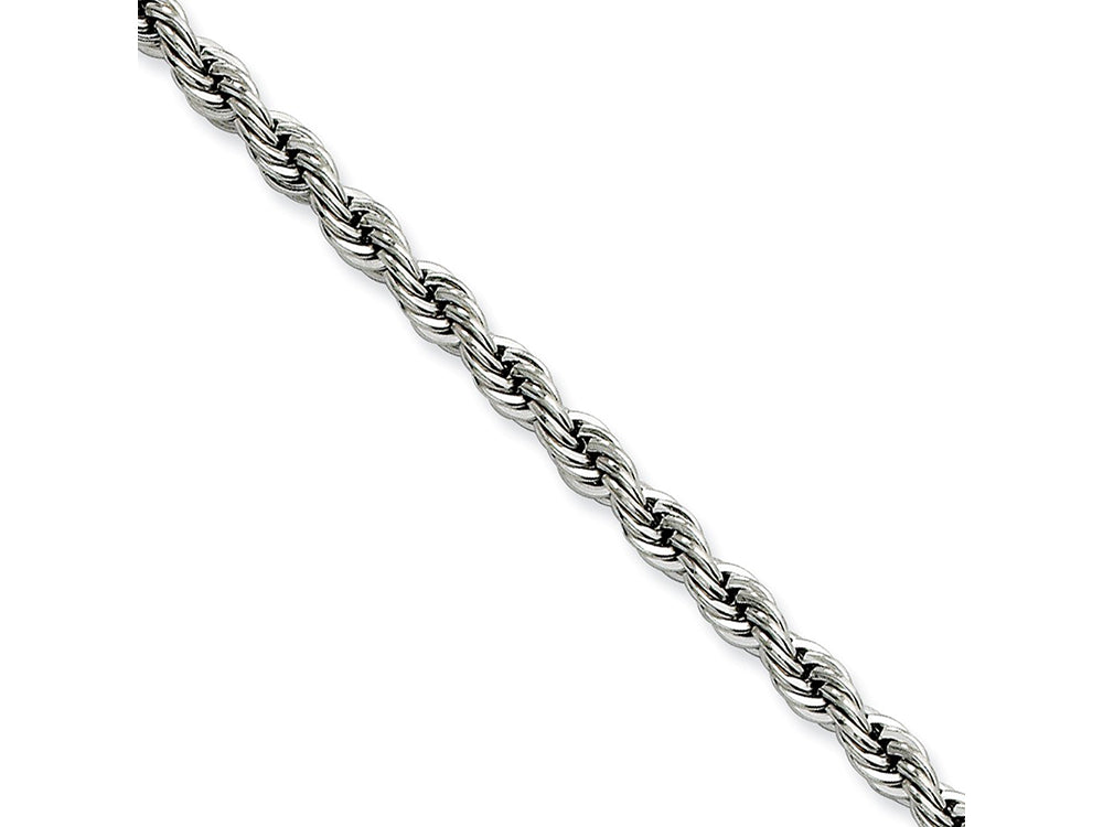 Chisel Stainless Steel 4.0mm 24in Rope Chain Necklace
