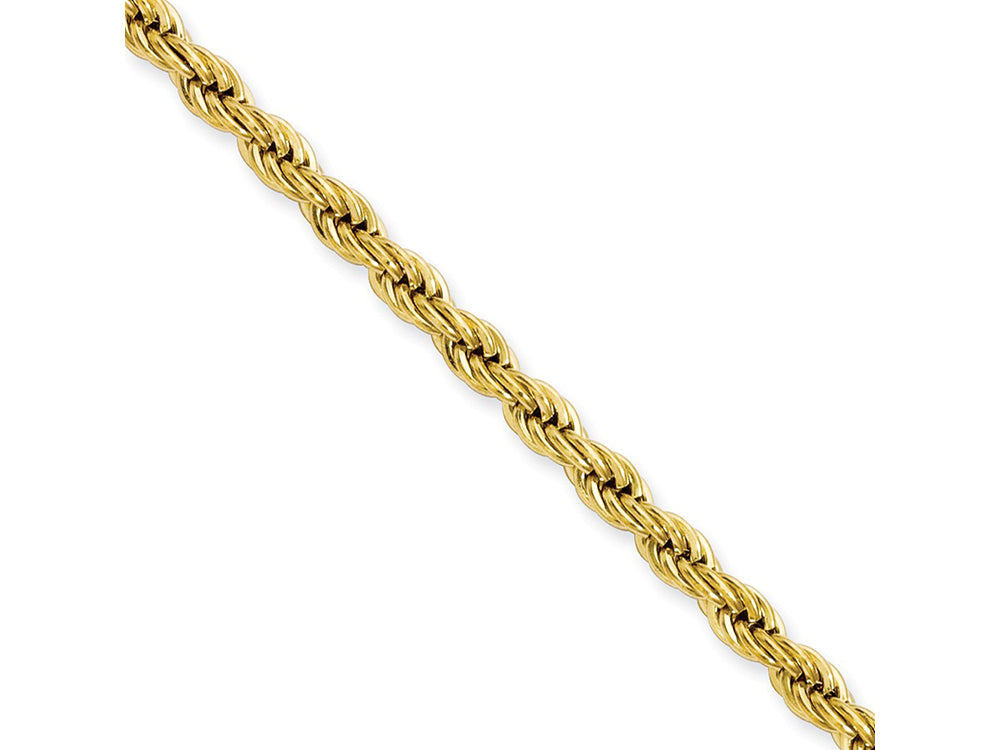 Chisel Stainless Steel Ip Gold-plated 4.0mm 20in Rope Chain Necklace