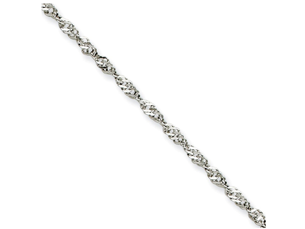Chisel Stainless Steel 2.0mm 18in Singapore Chain Necklace