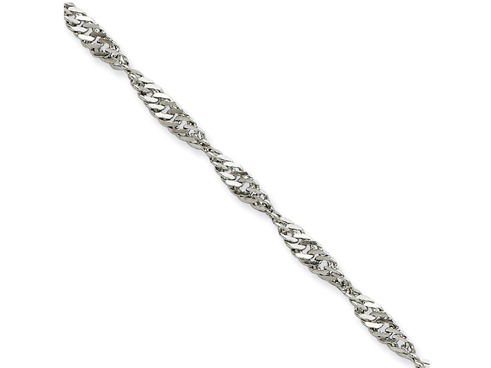 Chisel Stainless Steel 3.0mm 20in Singapore Chain Necklace