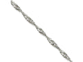 Chisel Stainless Steel 3.0mm 24in Singapore Chain Necklace