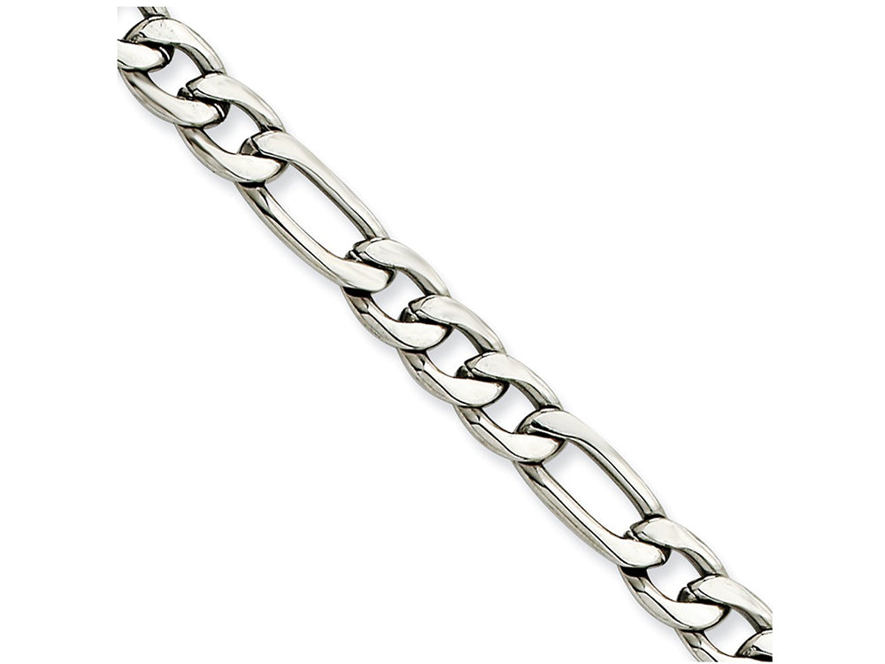 Chisel Stainless Steel 6.30mm 24in Figaro Chain Necklace
