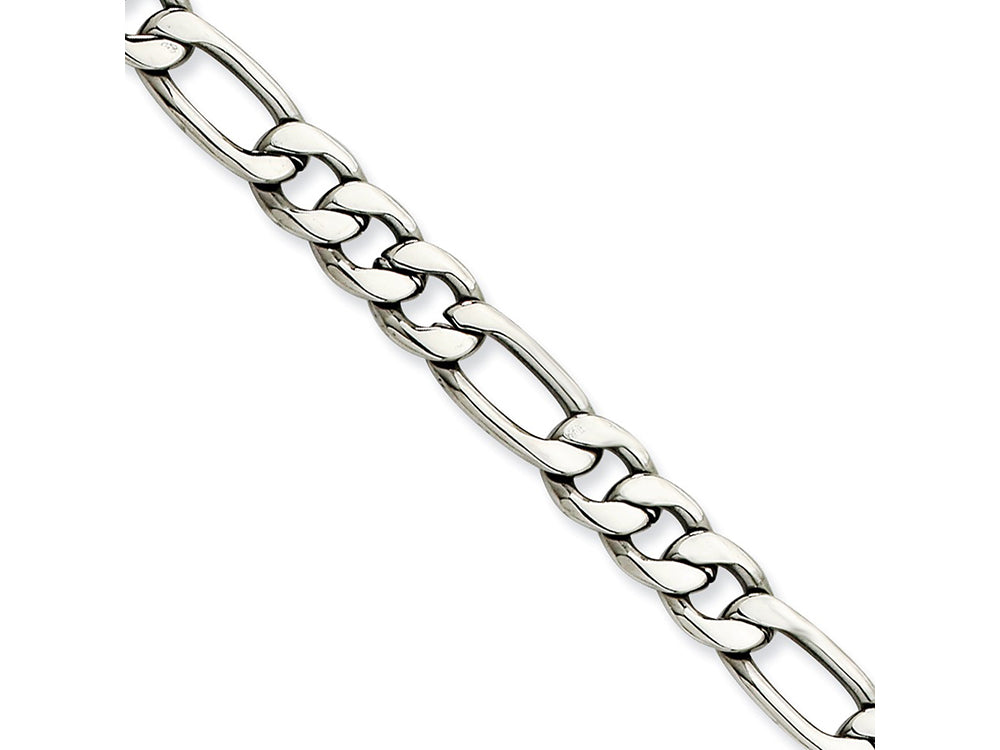 Chisel Stainless Steel 6.75mm 20in Figaro Chain Necklace