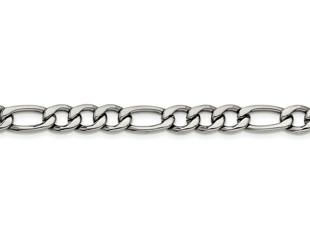 Chisel Stainless Steel 8.4mm 22in Figaro Chain Necklace