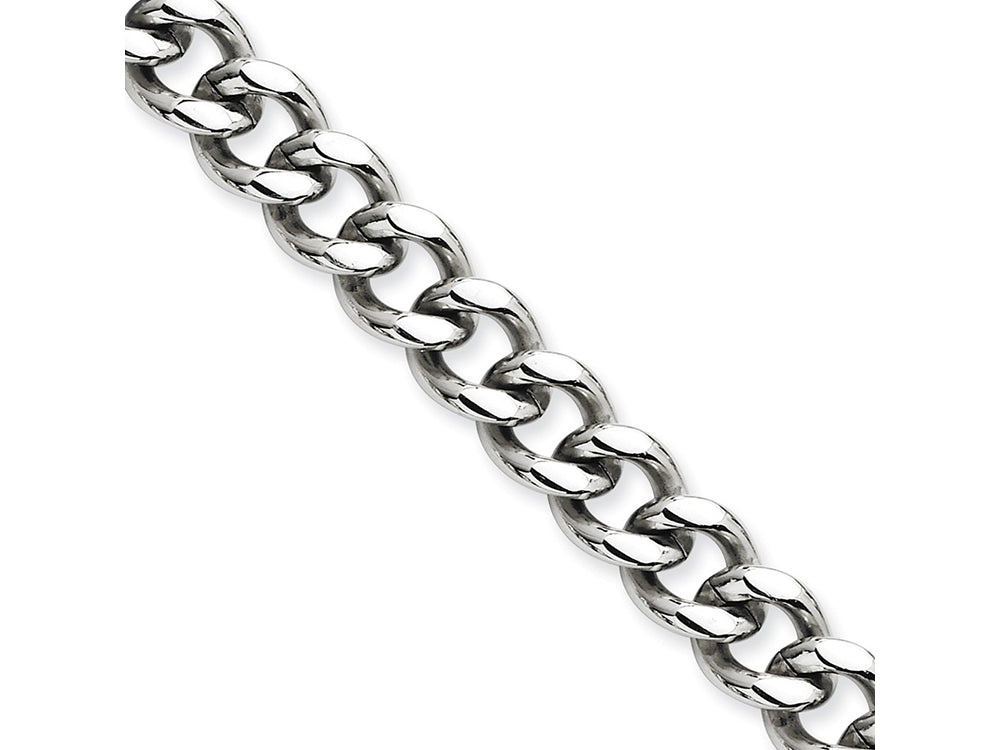 Chisel Stainless Steel 9.5mm 8in Curb Chain Bracelet