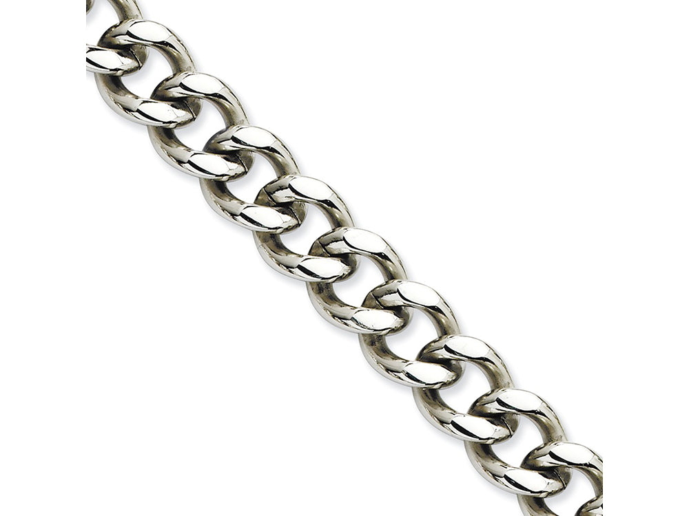 Chisel Stainless Steel 11.50mm 24in Curb Chain Necklace