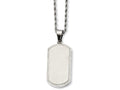 Chisel Stainless Steel Laser Cut Dog Tag Pendant Necklace