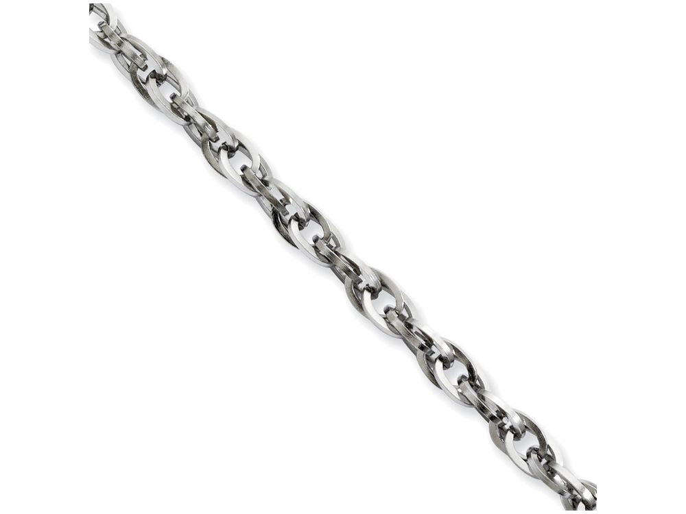 Chisel Stainless Steel Fancy Twisted Link 18in Necklace