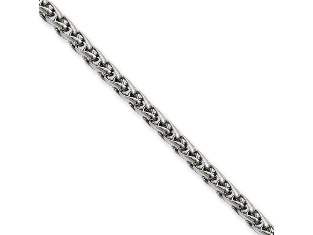 Chisel Stainless Steel 4.0mm Wheat 24in Chain Necklace