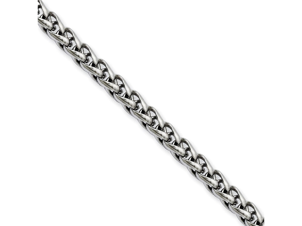 Chisel Stainless Steel 4.5mm Wheat 22in Chain Necklace