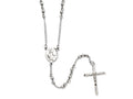 Chisel Stainless Steel 4mm Bead Rosary Necklace
