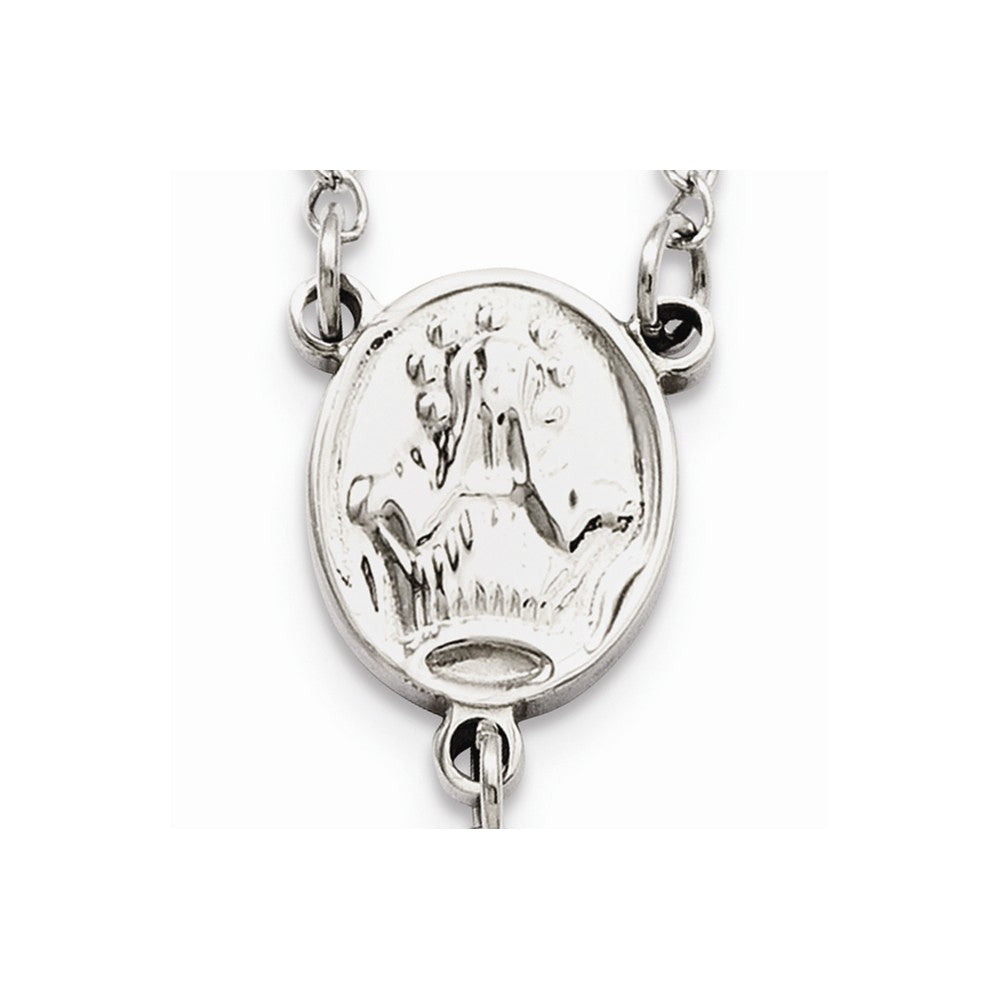 Chisel Stainless Steel 6mm Bead Rosary Necklace