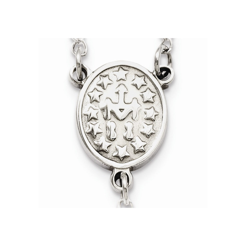 Chisel Stainless Steel 6mm Bead Rosary Necklace