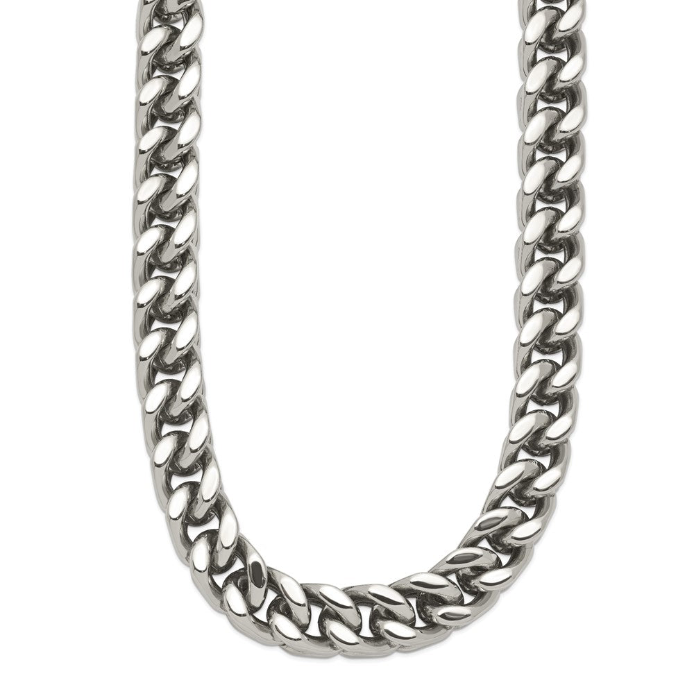 Chisel Stainless Steel Heavy Wheat 24in Necklace