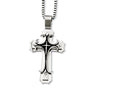Chisel Stainless Steel Cross Pendant Necklace