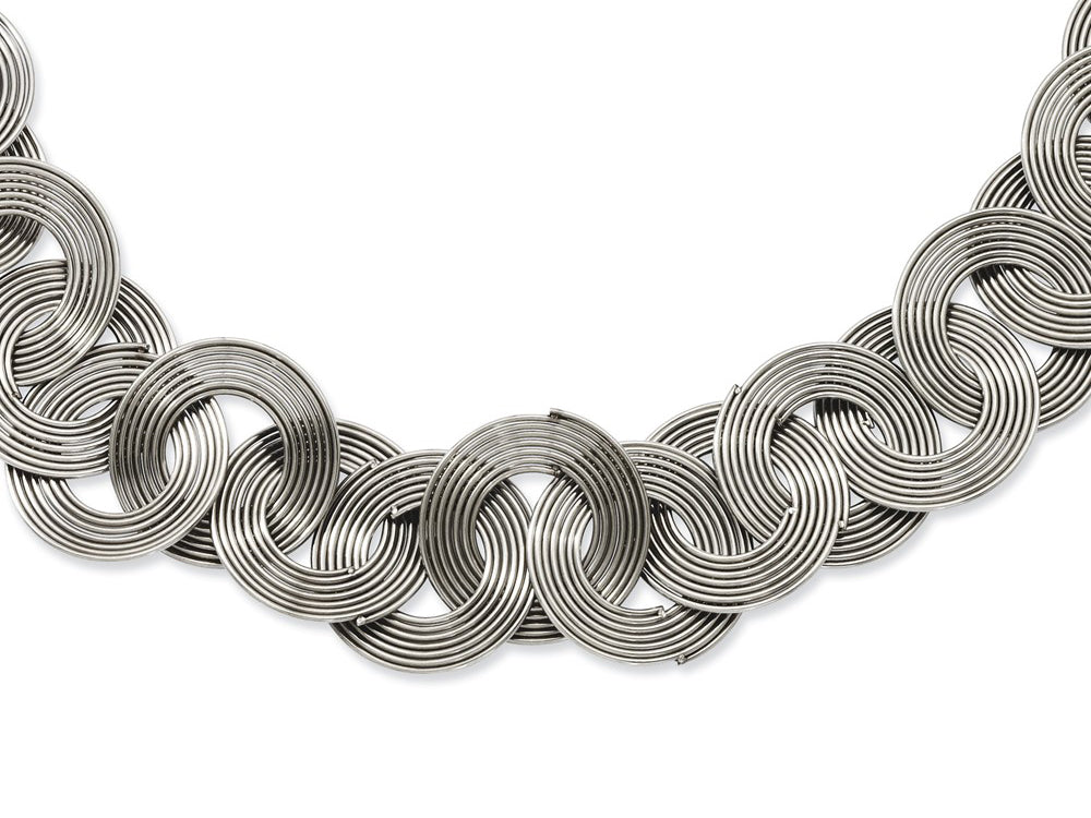 Chisel Stainless Steel Multiple Circles 19in Necklace