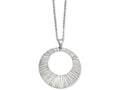 Chisel Stainless Steel Textured Pendant Necklace