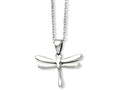 Chisel Stainless Steel Polished Dragonfly Pendant Necklace