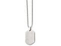 Chisel Stainless Steel Polished Dog Tag Pendant Necklace