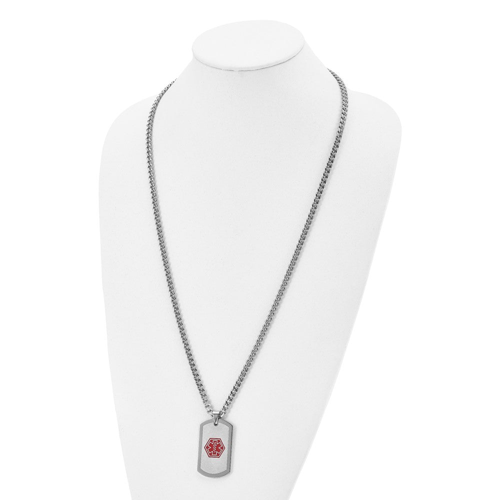 Chisel Stainless Steel Dog Tag Medical Necklace
