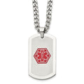 Chisel Stainless Steel Dog Tag Medical Necklace