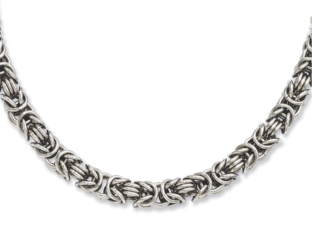 Chisel Stainless Steel Fancy Link 22in Necklace