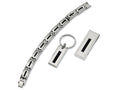 Chisel Stainless Steel Enameled 8.5 inche Bracelet, Money Clip and Key Chain Set