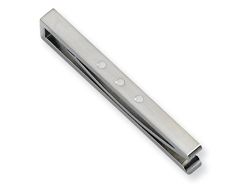 Chisel Stainless Steel Enameled Tie Clip
