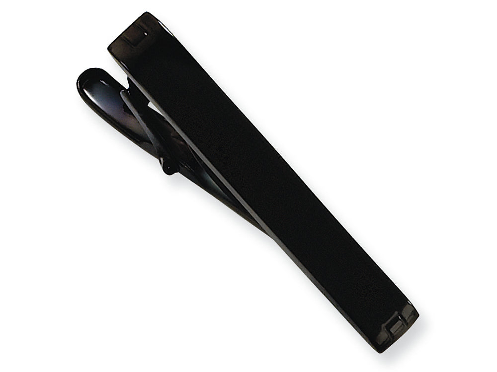 Chisel Stainless Steel Black-plated Tie Clip