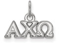 LogoArt Sterling Silver Alpha Chi Omega Extra Small Pendant Necklace