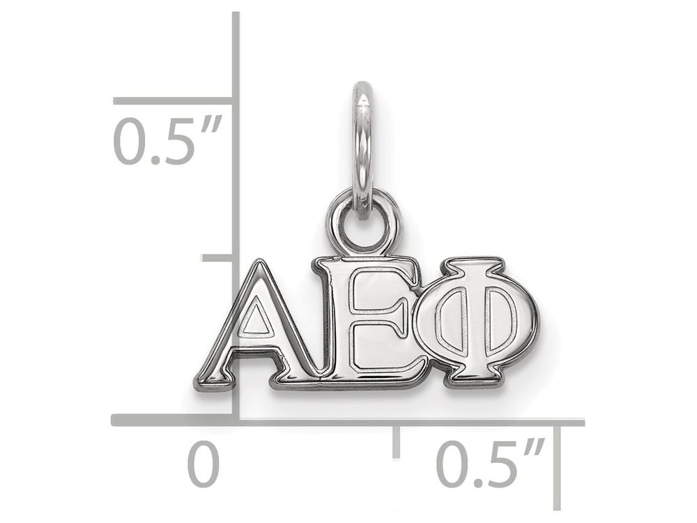 LogoArt Sterling Silver Alpha Epsilon Phi Extra Small Pendant Necklace