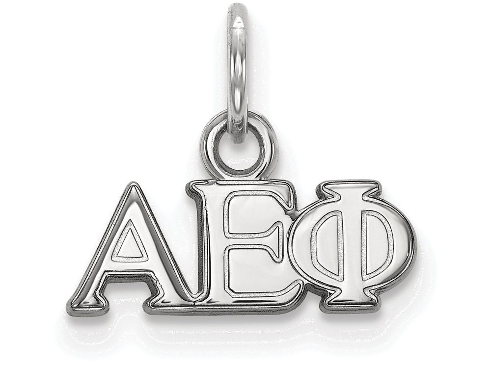 LogoArt Sterling Silver Alpha Epsilon Phi Extra Small Pendant Necklace