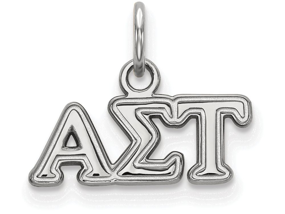 LogoArt Sterling Silver Alpha Sigma Tau Extra Small Pendant Necklace