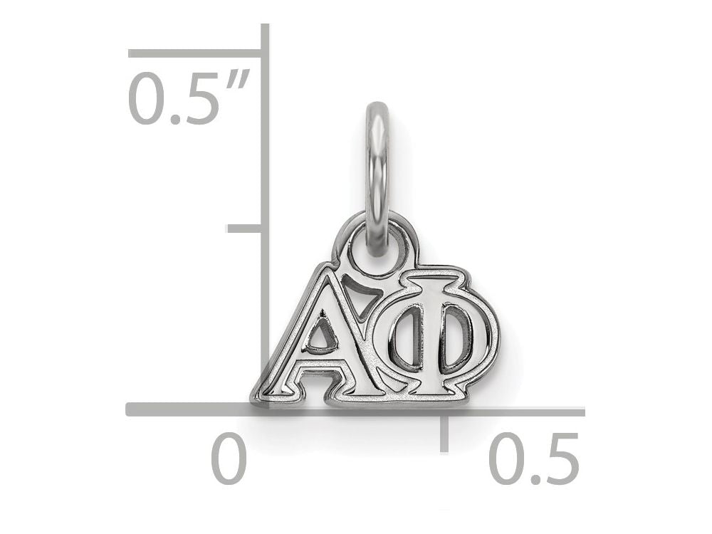 LogoArt Sterling Silver Alpha Phi Extra Small Pendant Necklace