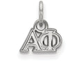 LogoArt Sterling Silver Alpha Phi Extra Small Pendant Necklace