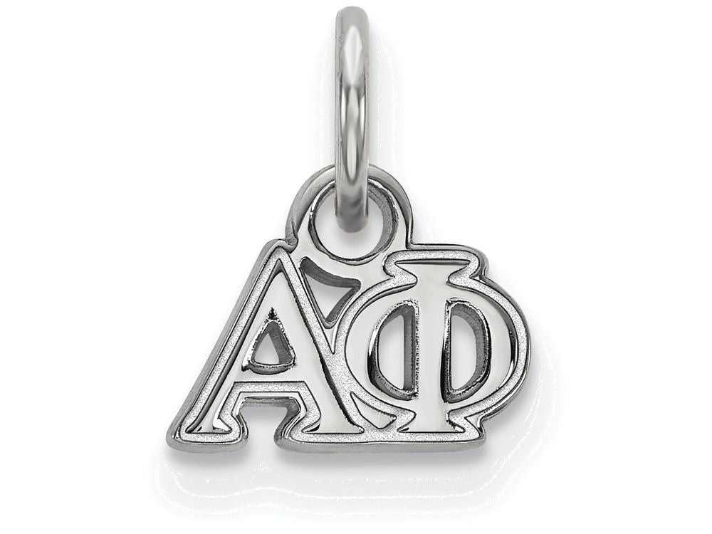 LogoArt Sterling Silver Alpha Phi Extra Small Pendant Necklace