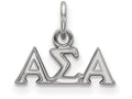 LogoArt Sterling Silver Alpha Sigma Alpha Extra Small Pendant Necklace