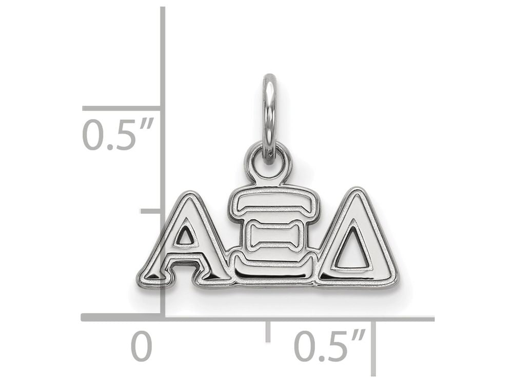 LogoArt Sterling Silver Alpha Xi Delta Extra Small Pendant Necklace