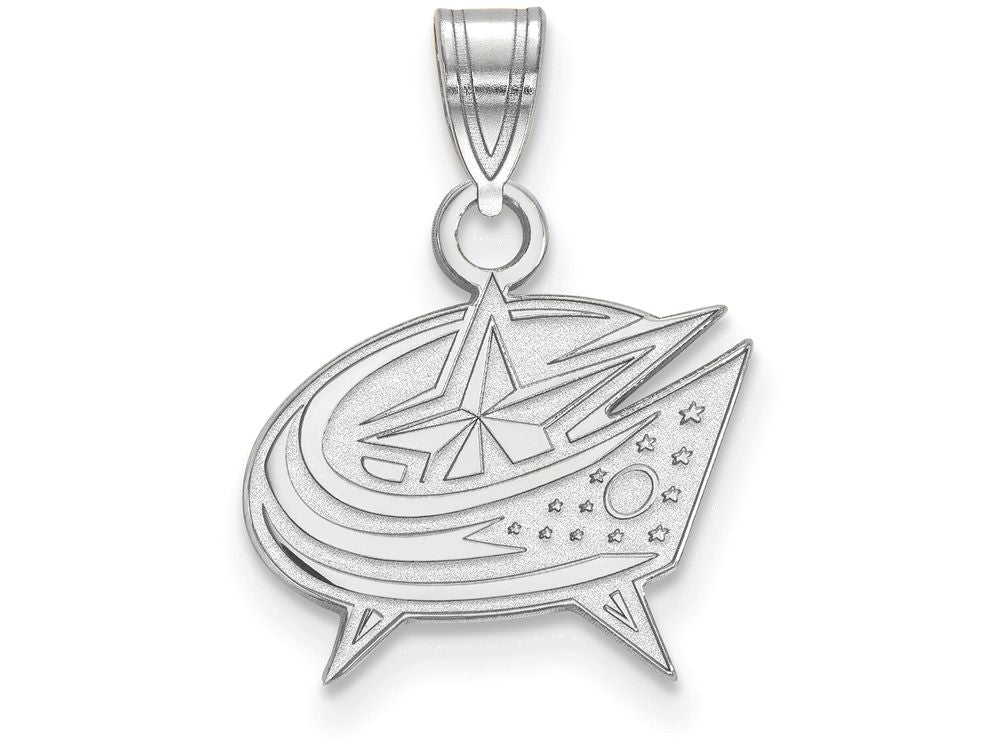 LogoArt Sterling Silver Columbus Blue Jackets Small Pendant Necklace
