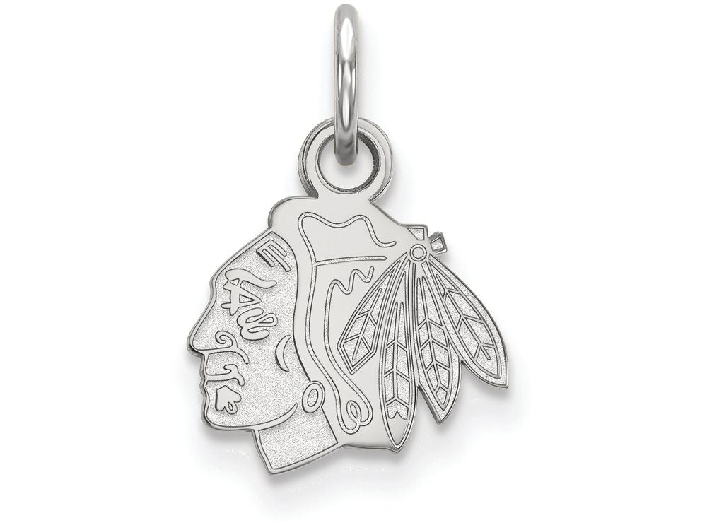 LogoArt Sterling Silver Chicago Blackhawks Xs Pendant Necklace