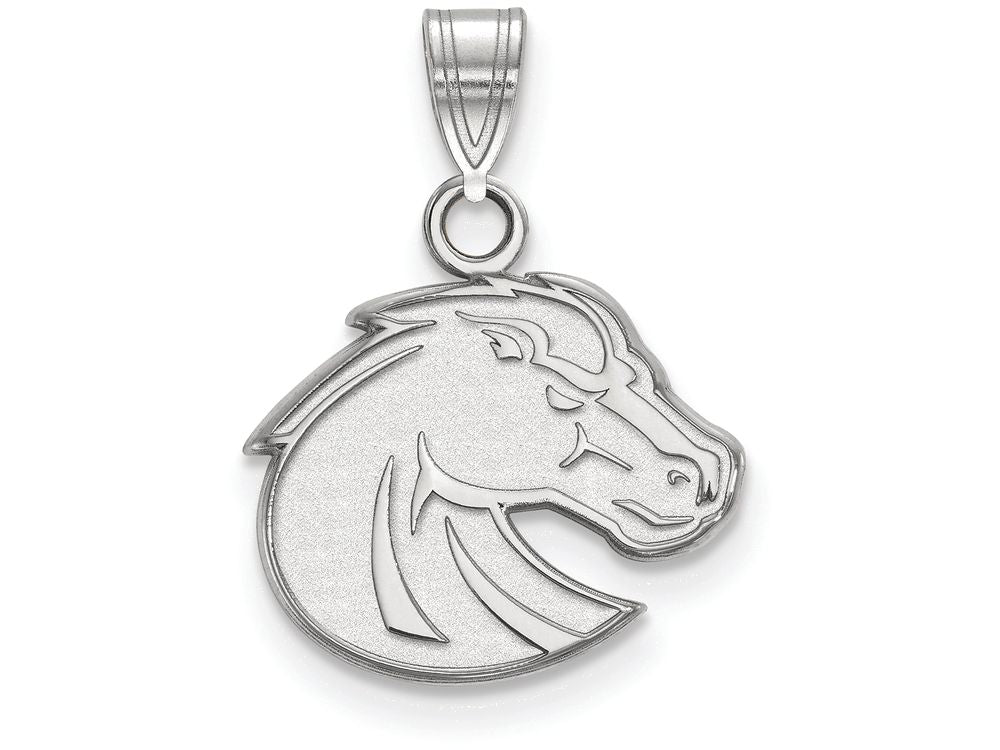 LogoArt Sterling Silver Boise State University Small Pendant Necklace