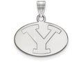 LogoArt Sterling Silver Brigham Young University Small Pendant Necklace