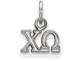 LogoArt Sterling Silver Chi Omega Extra Small Pendant Necklace