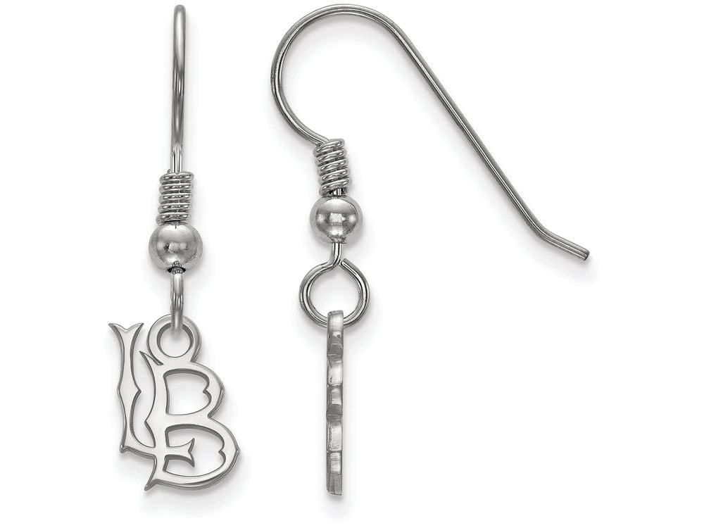 Logoart 925 Sterling Silver California State University, Long Beach Extra Small Wire Dangle Earrings