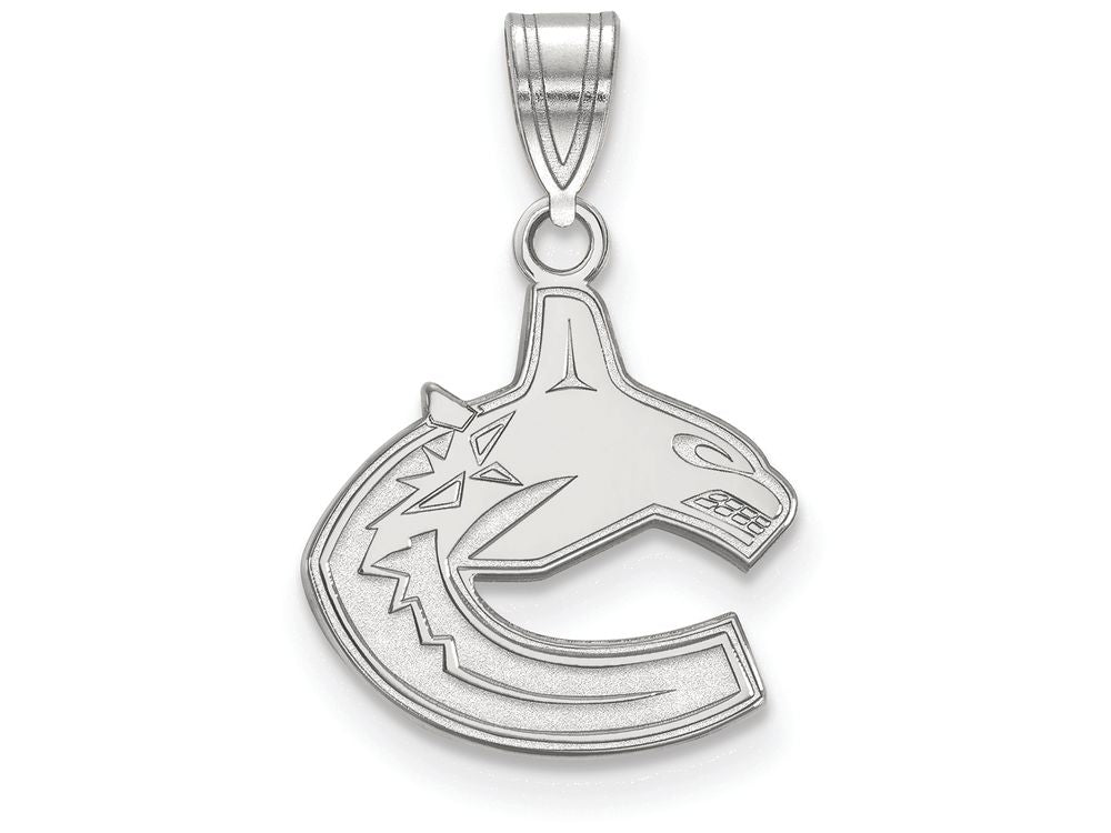 LogoArt Sterling Silver Vancouver Canucks Small Pendant Necklace