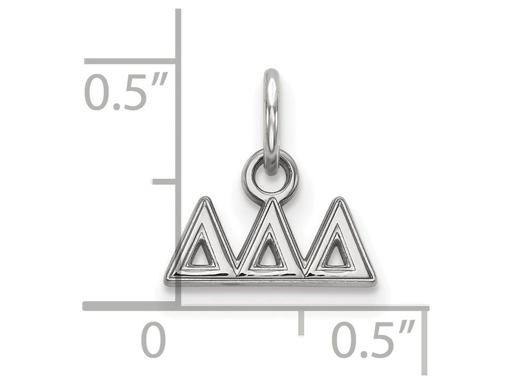 LogoArt Sterling Silver Delta Delta Delta Extra Small Pendant Necklace