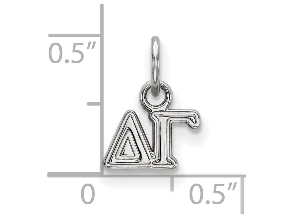 LogoArt Sterling Silver Delta Gamma Extra Small Pendant Necklace